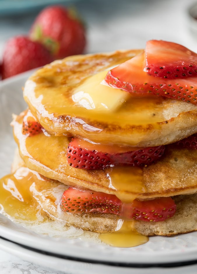 Strawberry Greek Yogurt Pancakes | Family Breakfast = Homemade Pancakes | 20 Mouthwatering Pancake Recipes Strawberry Greek Yogurt Pancakes | Family Breakfast = Homemade Pancakes | 20 Mouthwatering Pancake Recipes