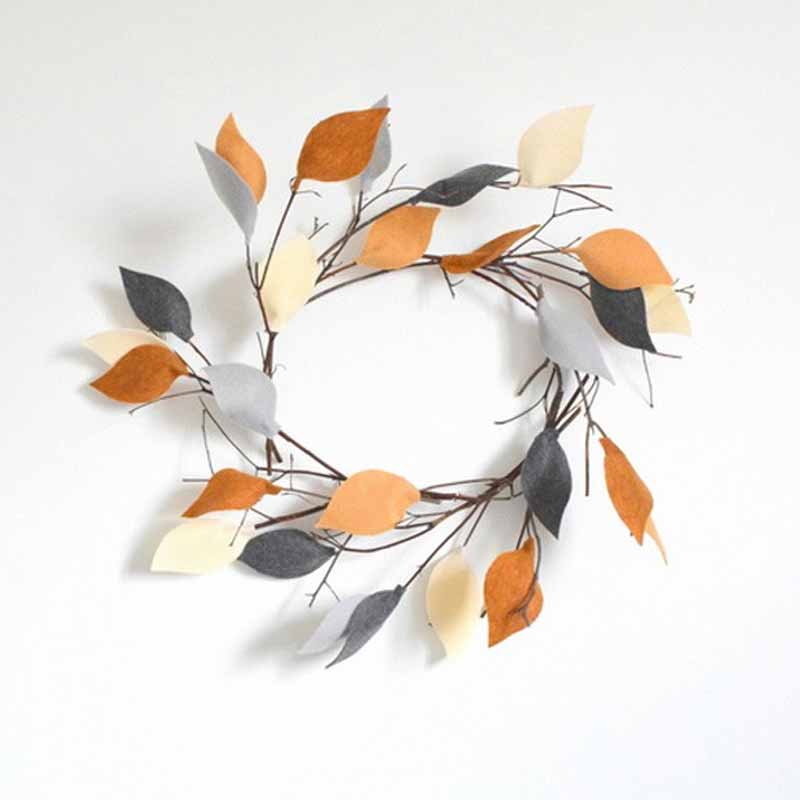 Twig Wreath With Fall Leaves | how to make fall wreaths