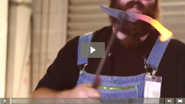 VIDEO How to Make a Railroad Spike Knife - Curving the Handles