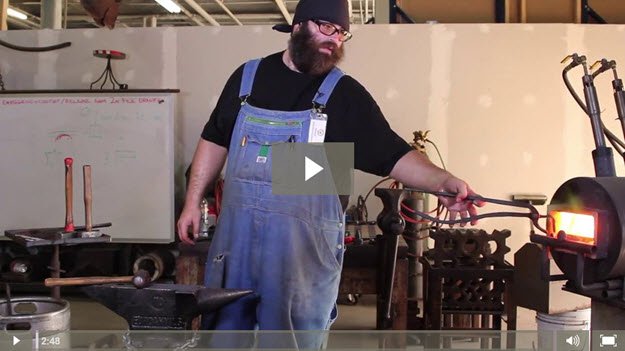 VIDEO How to Make a Railroad Spike Knife - Removing Peen Marks