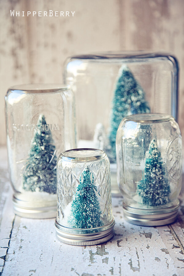 Winter Snow Globes | Breathtakingly Rustic Homemade Christmas Decorations