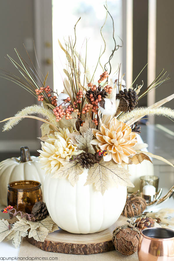 DIY White Pumpkin Vase | Timeless Rustic Decor For Fall