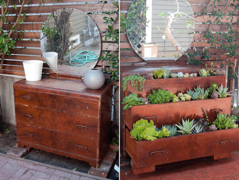Dresser Garden | A Guide to Upcycled Homesteading Dresser Garden | A Guide to Upcycled Homesteading