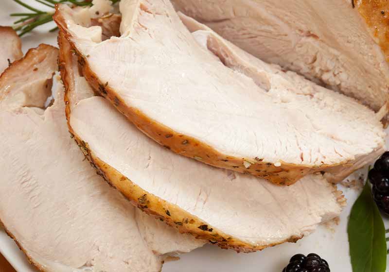 carved rosemary basil rub roasted turkey breast | cooking turkey breast