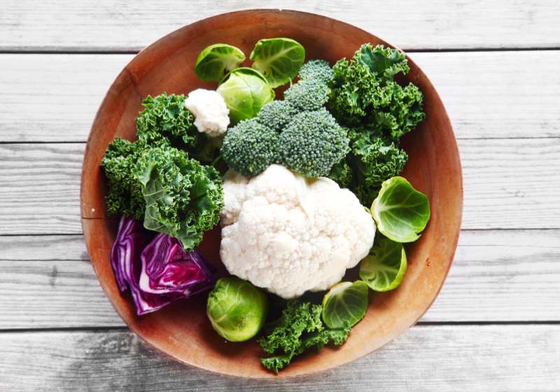 close healthy fresh salad ingredients broccoli | benefits of plant based diet