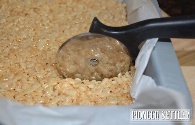Cut into Squares | How to Make Rice Krispie Treats