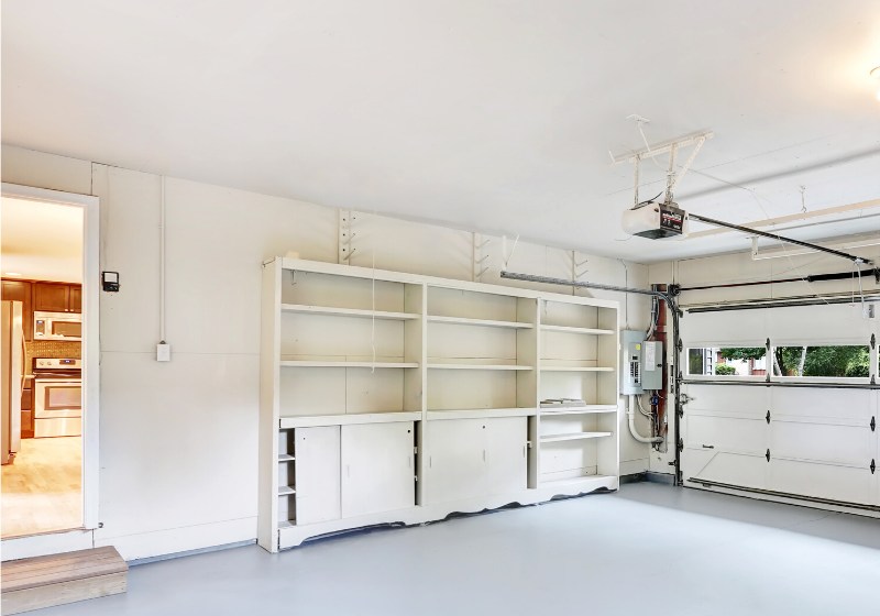 empty garage interior american house northwest | garage organization systems