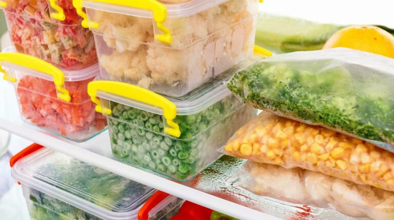 Frozen food in the refrigerator | How To Freeze Vegetables | The Ultimate Guide | freezing vegetables | featured