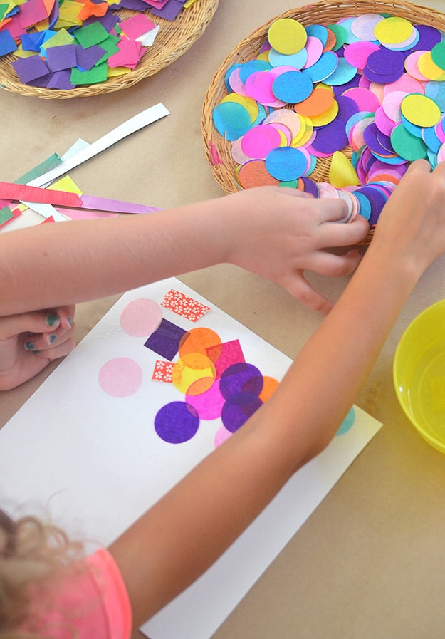 Easy Shapes Collage | Fun Activities for Kids at Home Get Through a Winter Storm Indoors