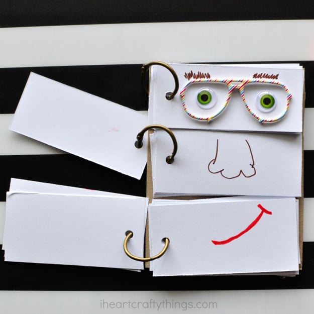 Funny Face Flipbook | Fun Activities for Kids at Home Get Through a Winter Storm Indoors