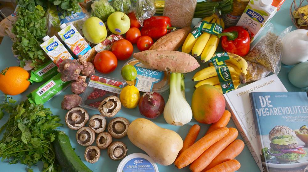 healthy groceries on table | How To Gain Financial Freedom While Homesteading | financial freedom