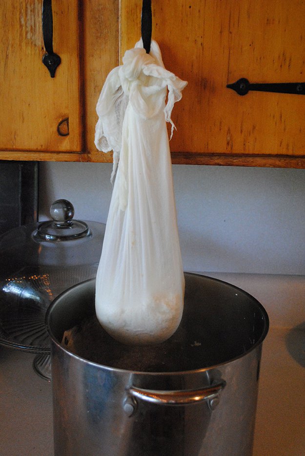 cheese making Hang Your Curd | Two Ingredient Cheese Recipe - Easy Farmer's Cheese