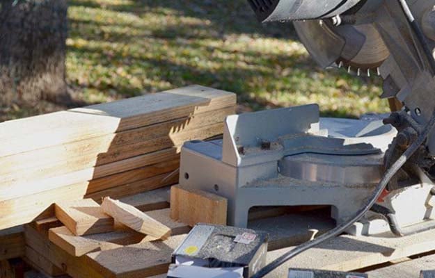 Cut Clean Ends on Board and Make Cuts Below | How To Build A Homemade Pallet Smoker