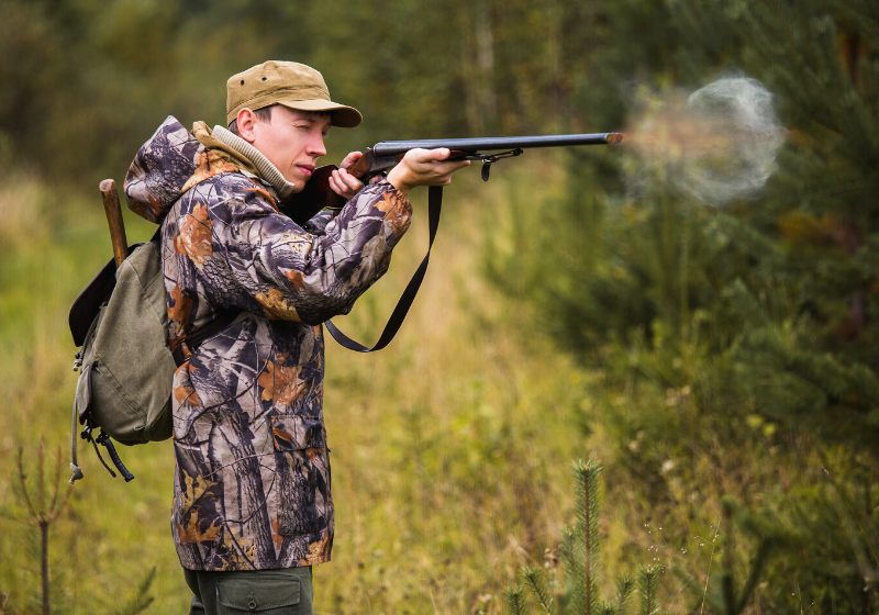 hunter shoots hunting rifle | how to train hunting dog