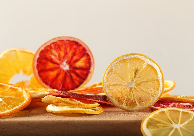 oranges lemons dry circles on white | how to dehydrate fruit at home