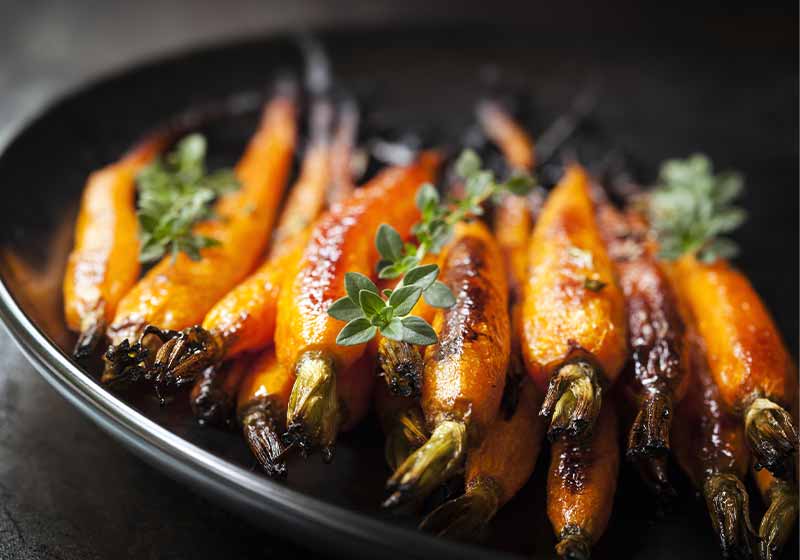oven-baked-baby-carrots-thyme-black | the pioneer woman recipes