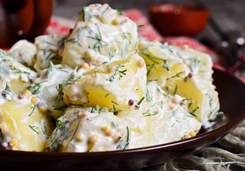 potato-salad-mustard-seeds-white-filling | pioneer woman