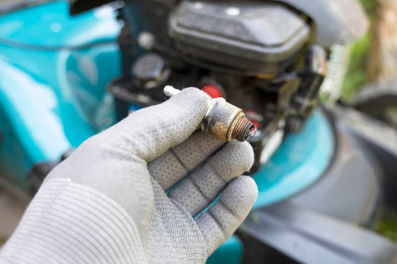 replacement spark plug internal combustion engine | Lawn Mower Repair: Common Problems And How To Fix Them