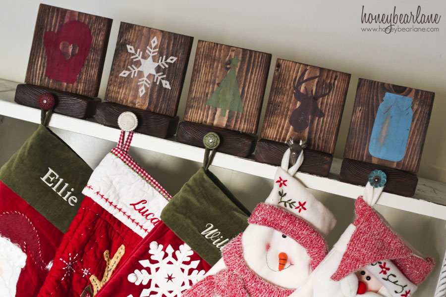Rustic Stocking Holder | Breathtakingly Rustic Homemade Christmas Decorations