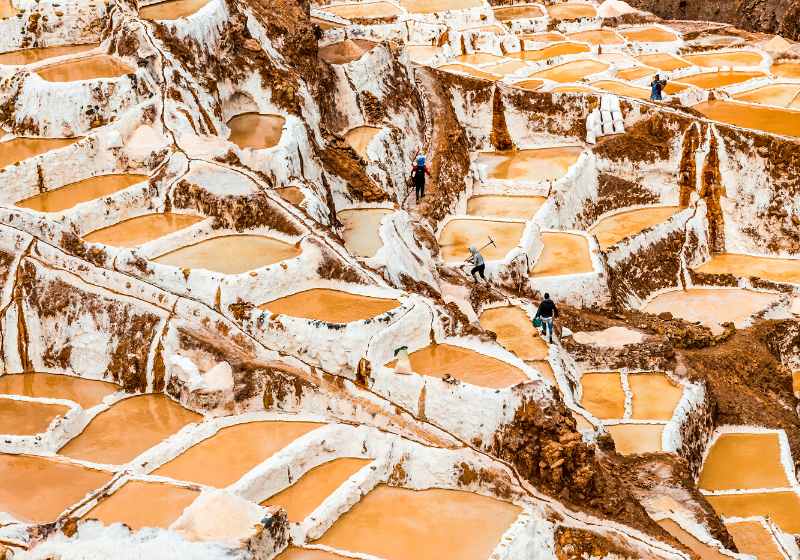 salt extraction peru workers salinas de | definition of terrace farming