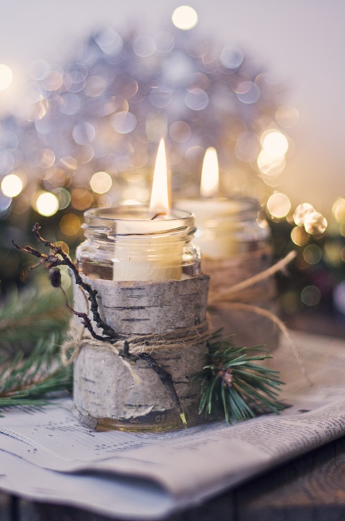 Scandinavian Inspired Christmas Candle Holder | Breathtakingly Rustic Homemade Christmas Decorations