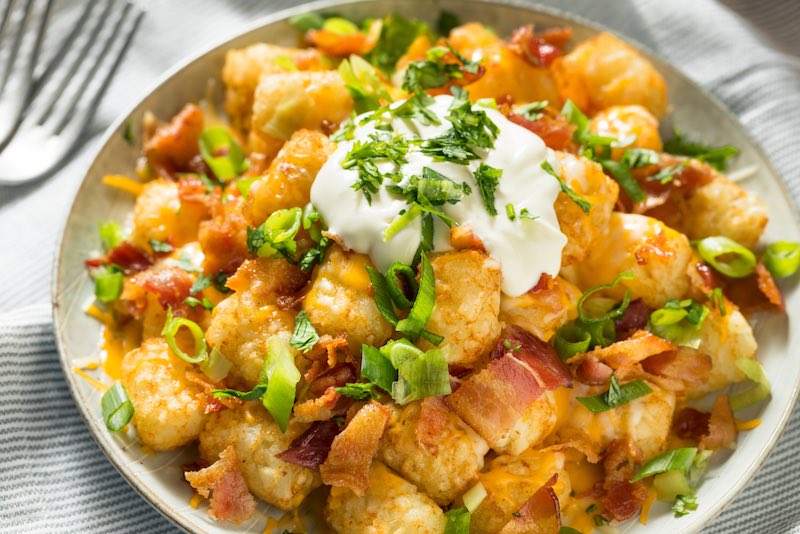 spicy-homemade-loaded-taters-tots-cheese | Tasty Sweet Potato Tots Recipes Perfect For Snack Time
