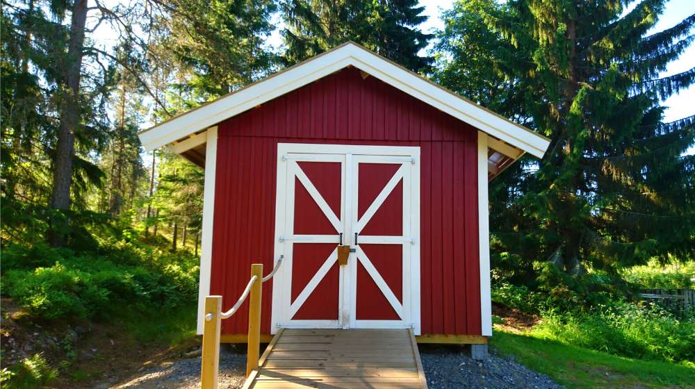 storage shed garden tools | DIY Shed | Budget Homesteading Project | featured