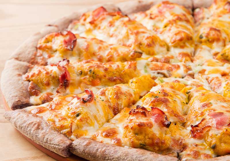 sweet pumpkin pizza on plate | fall recipes